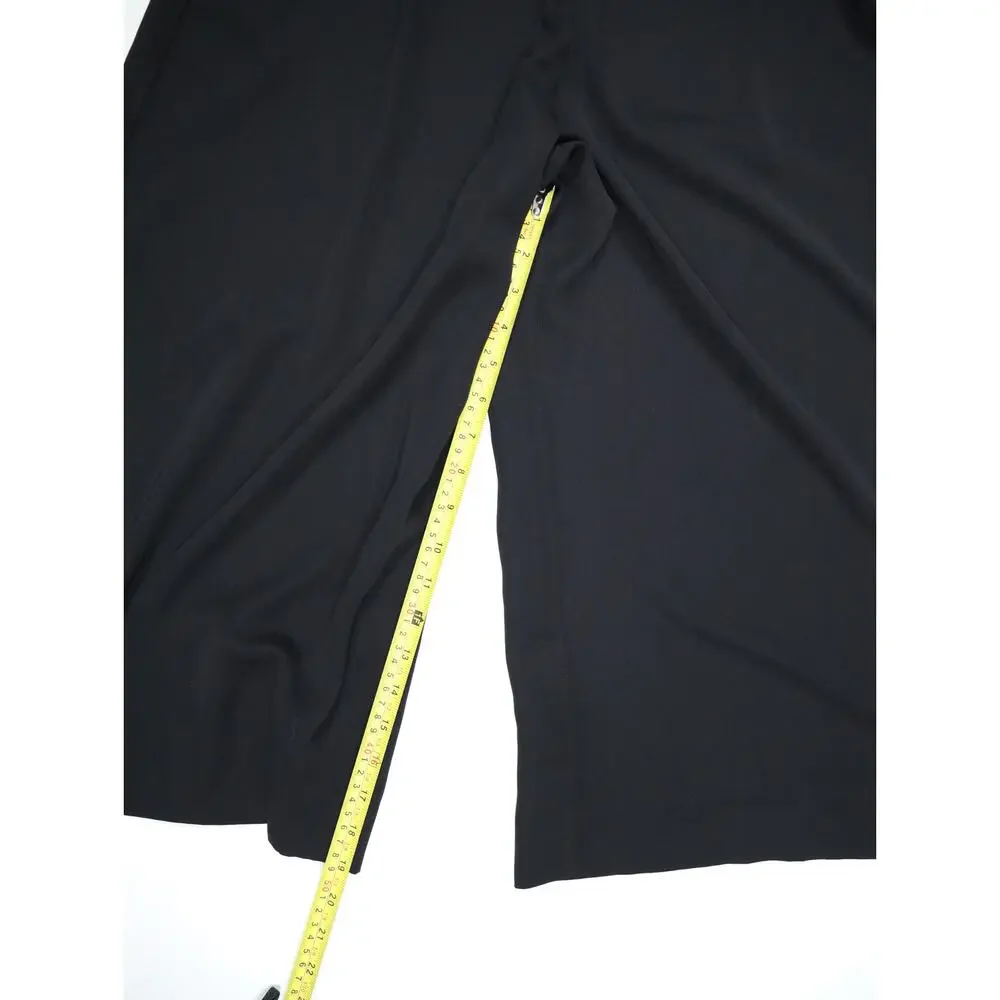 J.Crew Black Wide Leg Cropped Jumpsuit Open Back Career Minimalist Quiet Luxury